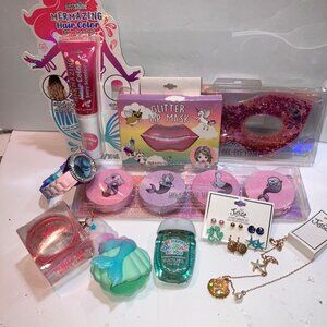 Justice Girls 10pc Mermaid Jewelry Hair Beauty Bath Gift Set NEW